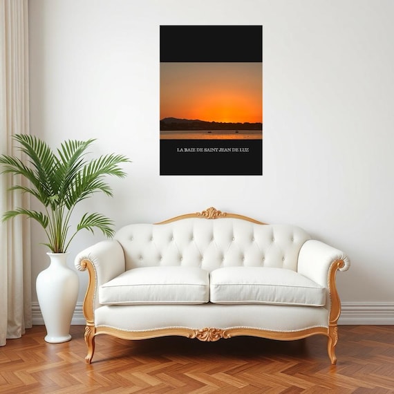 2025 designer poster, Sunset in the Basque Country in the city of light