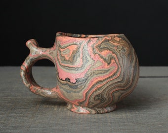 Agateware mug, Nerikomi coffee mug