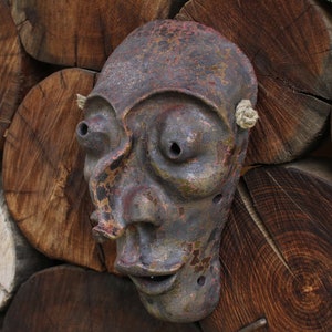 Holz gebrannte Keramik-Maske, Wand-Kunst-Maske Bild 9