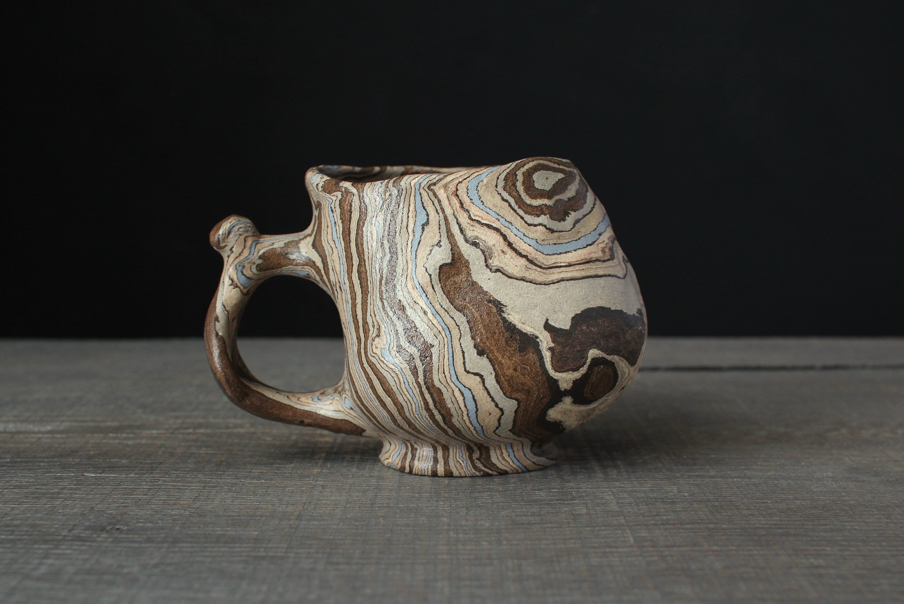 手作り陶器一品物 マタ・オルティス陶器 by Adrian corona Trillo カラベラ ボール型 壺