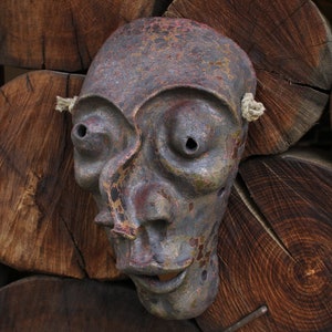 Holz gebrannte Keramik-Maske, Wand-Kunst-Maske Bild 8