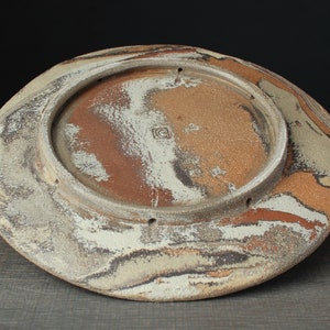 Rainbow agateware plate, Stoneware nerikomi dish image 10