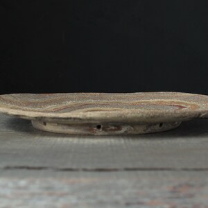 Rainbow agateware plate, Stoneware nerikomi dish image 8