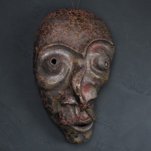 Holz gebrannte Keramik-Maske, Wand-Kunst-Maske Bild 1