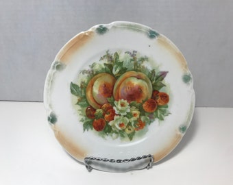 Vintage Porcelain Plate with Fruit Made In Germany