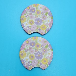 Car Coasters - Flowers Multi