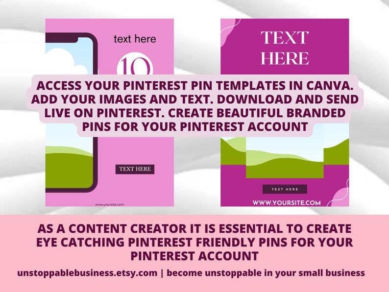 50 Pinterest Pin Templates in Canva PINK Canva Templates For Pinterest Editable Templates Pinterest Templates Canva Canva Template image 4