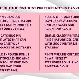 50 Pinterest Pin Templates in Canva PINK Canva Templates For Pinterest Editable Templates Pinterest Templates Canva Canva Template image 10