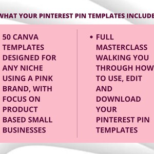 50 Pinterest Pin Templates in Canva PINK Canva Templates For Pinterest Editable Templates Pinterest Templates Canva Canva Template image 9