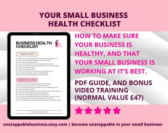 Liste de contrôle de santé, plan d'affaires, objectifs commerciaux pour petite entreprise - Assurez-vous que votre petite entreprise fonctionne de manière optimale pour plus de succès