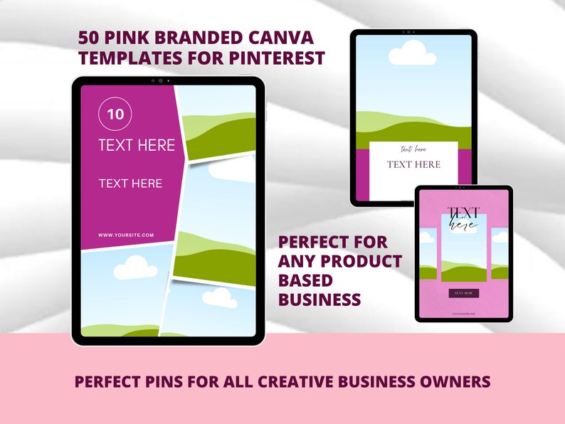 50 Pinterest Pin Templates in Canva PINK Canva Templates For Pinterest Editable Templates Pinterest Templates Canva Canva Template image 6