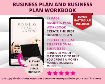 Plan d'affaires | Cahier d'exercices pour le plan d'affaires | Plan de petite entreprise PDF A4 | Plan commercial pour les vendeurs Etsy et les propriétaires de petite entreprise