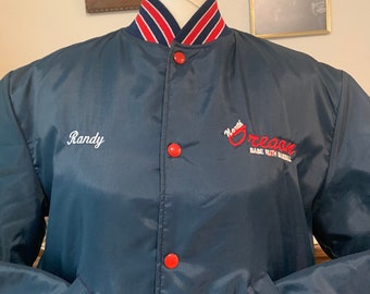 Blue baseball jacket | Etsy Marine Varsity Jacke blau College Letterman Mantel Baseball