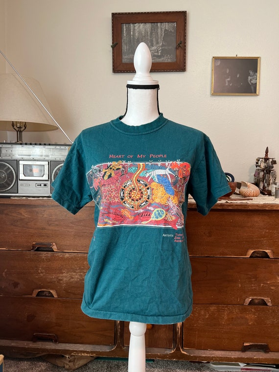 Vintage 90s Australian Aboriginal Art T-shirt Size S Small Vtg - Etsy