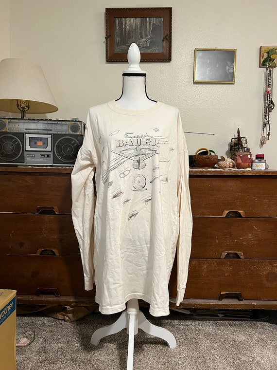 Vintage 90s Faded Eddie Bauer Fishing Tee Shirt Size XL Extra - Etsy