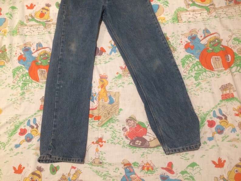 Vintage Work Worn Carhartt Blue Jeans 32 32\u201d Waist 31 31\u201d Inseam Vtg Distressed Denim Pants Jean
