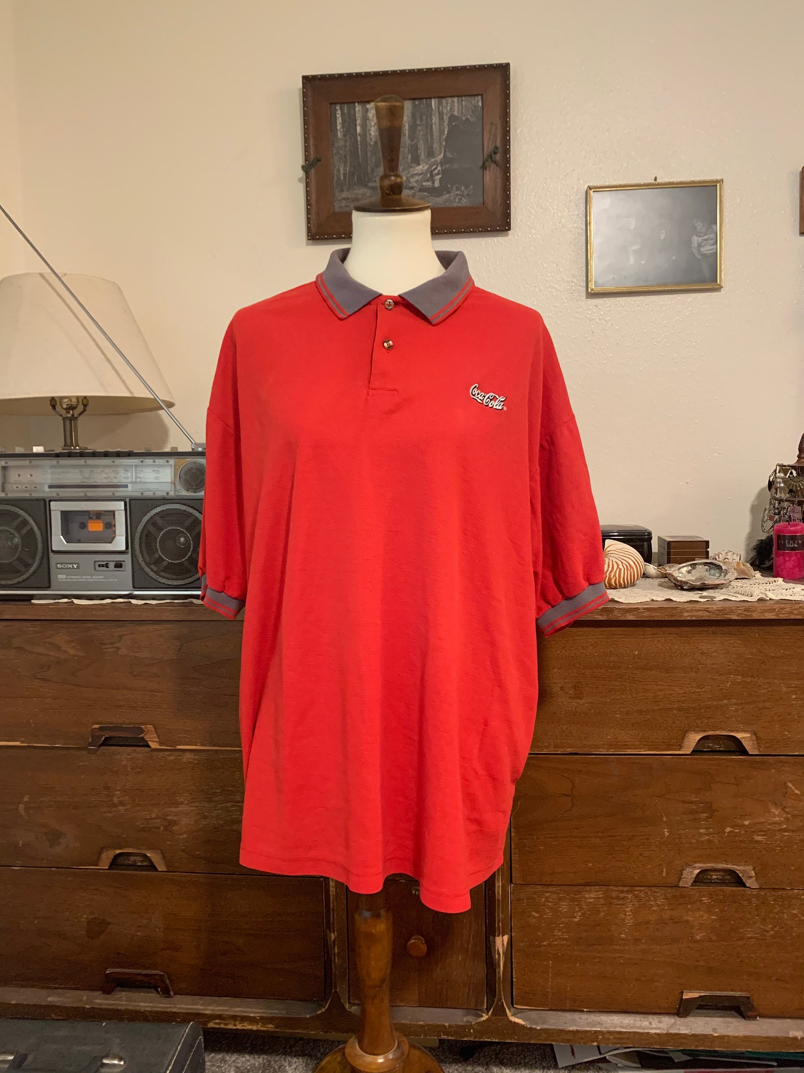 Vintage 90s CocaCola Uniform Polo Shirt size 2X XXL XL Extra Etsy