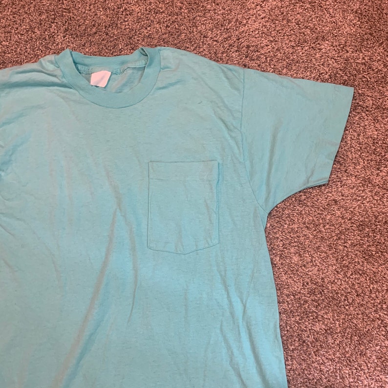 Vintage Plain Teal T-shirt size M Medium L Large Vtg 90s 1990s | Etsy