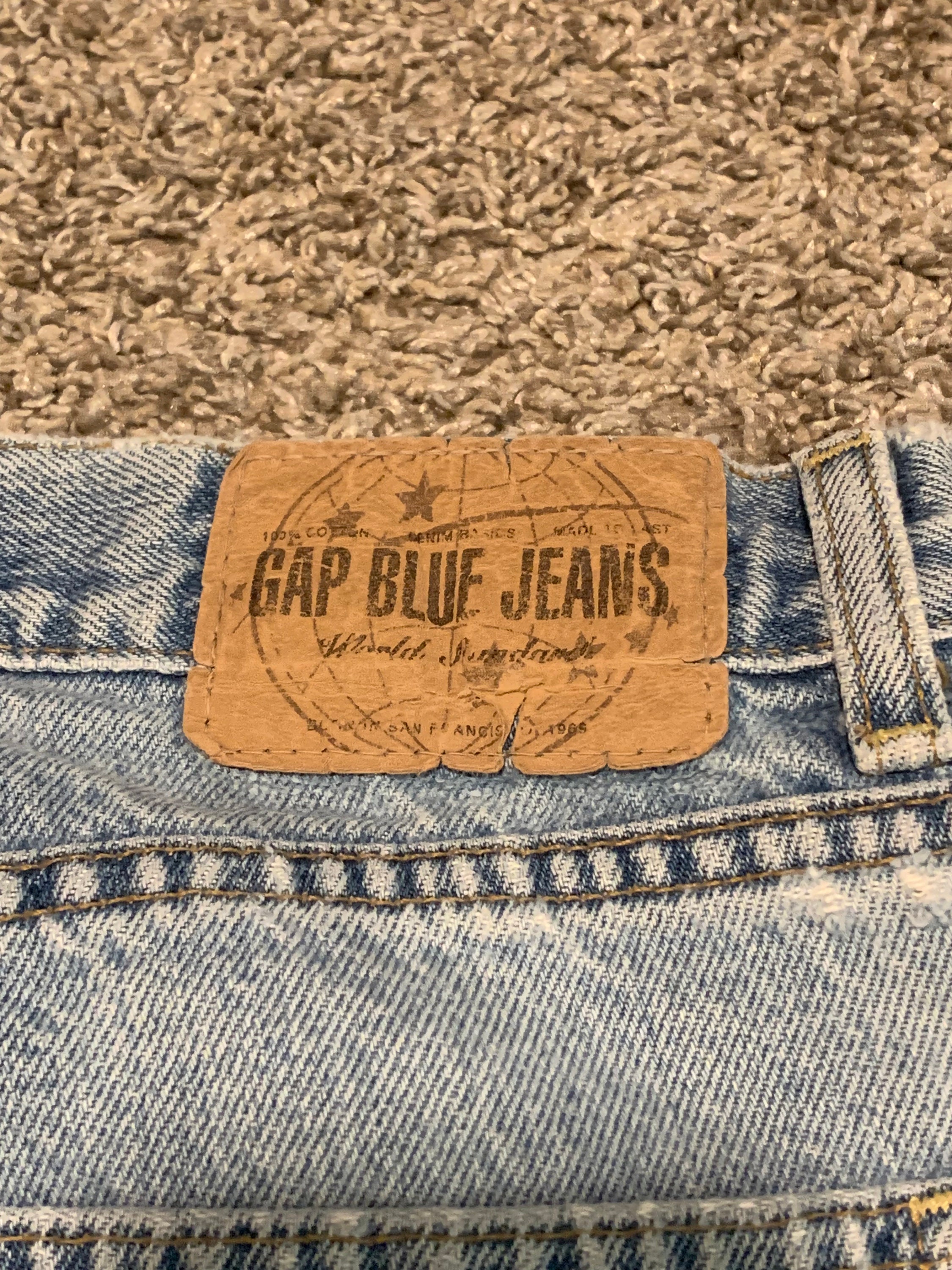 Vintage 90s Gap Blue Jeans size 32 32 33 33 Waist Vtg 1990s | Etsy