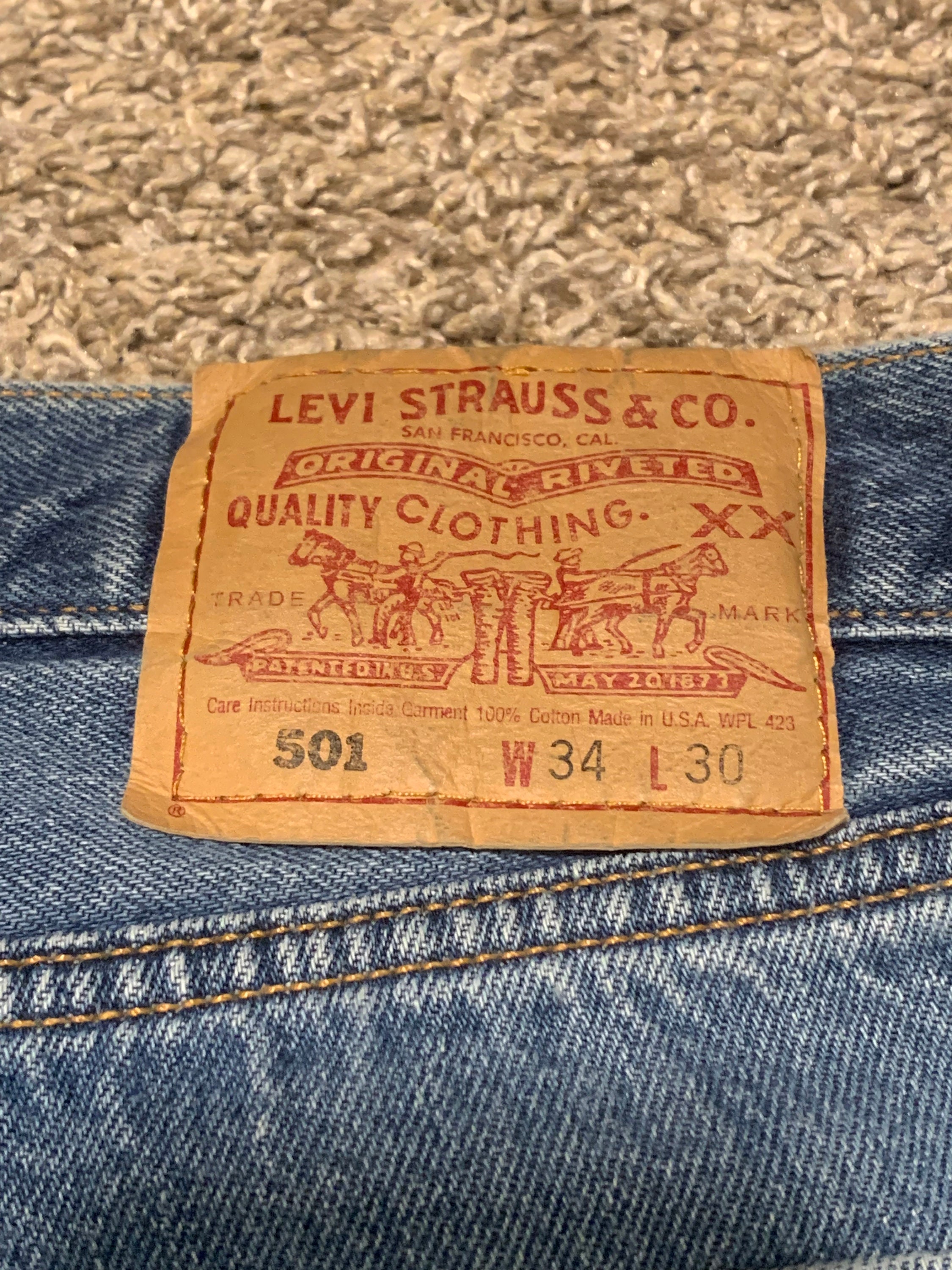 Vintage 1980s 1990s Levi Strauss 501 Denim Jeans Kleding Gender-neutrale kleding volwassenen Jeans 