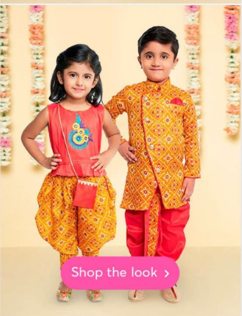 combo dress for brother and sister