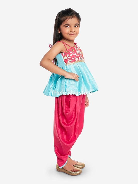 Designer printedNew Born Baby Multicolored Summer dress for baby Indian Look Baby Girl Top  with Peplum patiyala Dress,Kids Wear