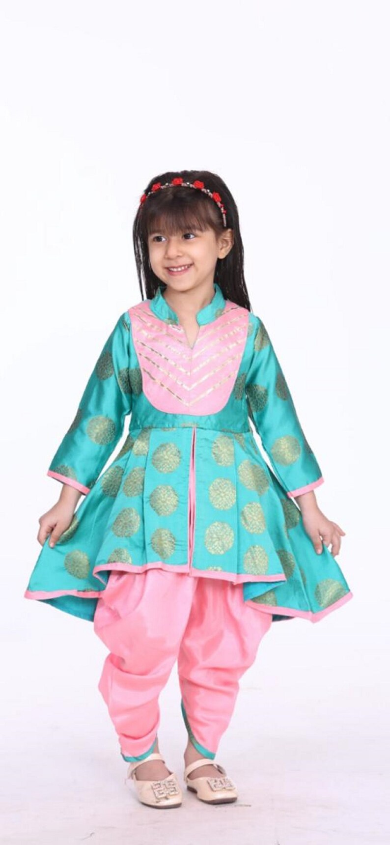 Designer printedNew Born Baby Multicolored Summer dress for baby Indian Look Baby Girl Top with Peplum patiyala Dress,Kids Wear