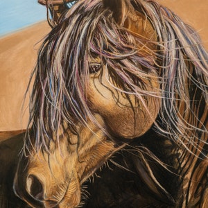 Horse Painting, Animals, Wildlife Artwork, Original Artwork, Colorful Wall Art image 2