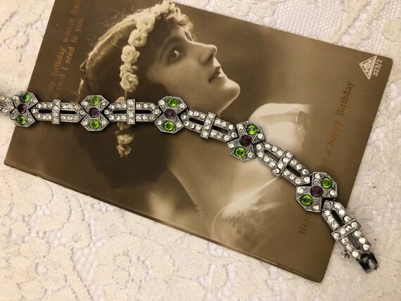 Suffragette Jewellery, Art Deco Bracelet, Geometri