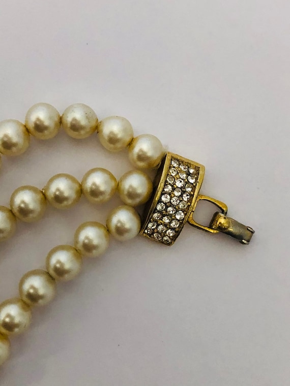 Christian Dior Necklace, Gold Tone, Pearl Necklac… - image 7