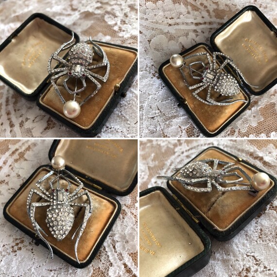 Art Deco Brooch, Spider Geometric Pin, Spider Swar