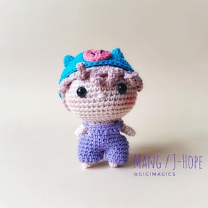 Patrón de crochet de Jhope de MANG en PDF / Gráfico de arte de fans de Kpop C2C (descarga digital)