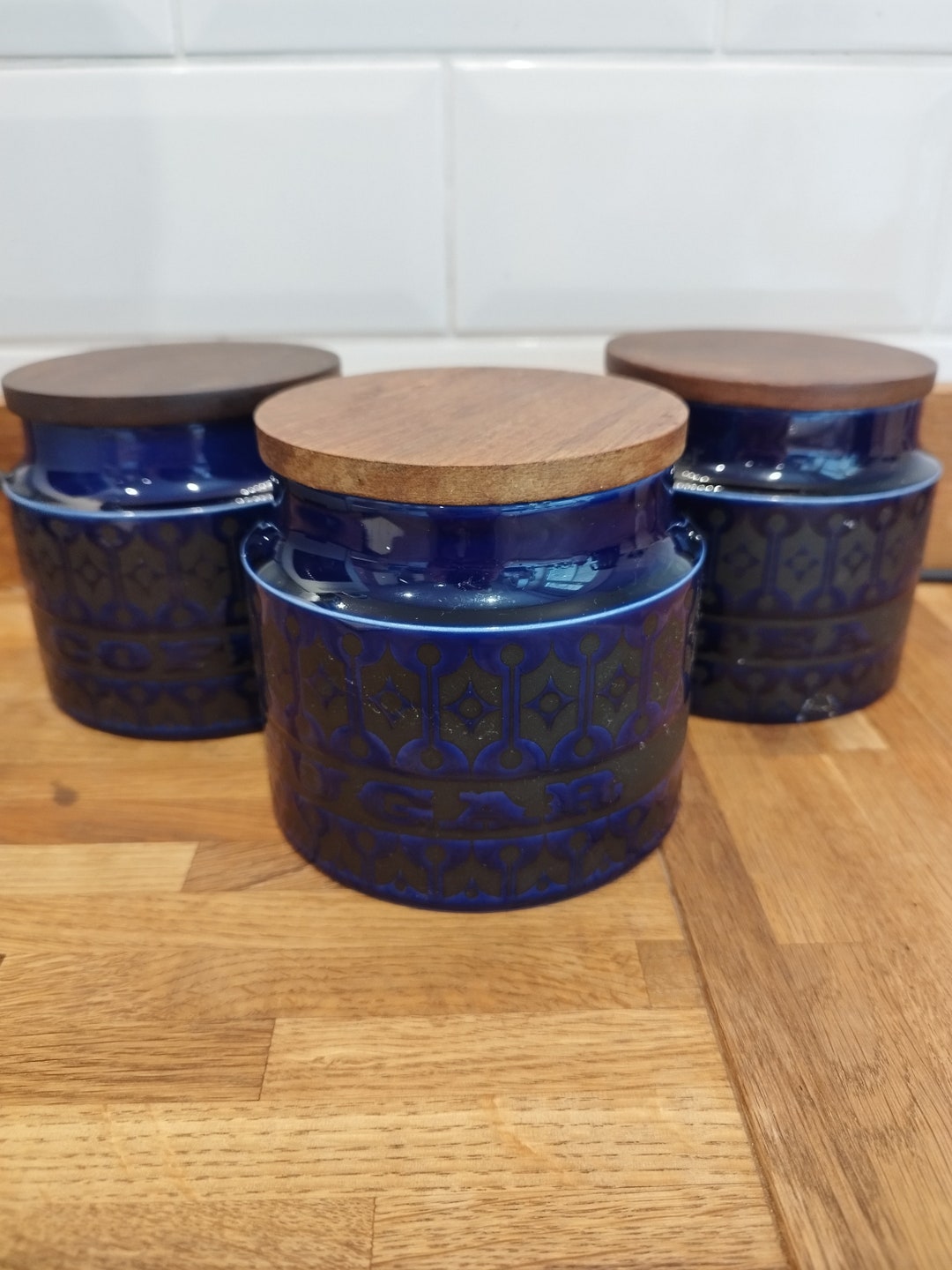 Hornsea Blue Storage Jars Etsy UK