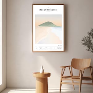 MOUNT MAUNGANUI - Nieuw-Zeeland - landschapskunstafdruk