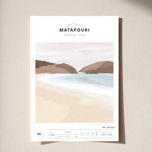 MATAPOURI - Nova Zelândia - Impressão artística de paisagem