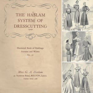 1950s Haslam System of Dresscutting PDF Autumn and Winter No. 27