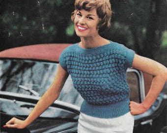 Suéter tipo jersey para mujer Lee Target 1414, años 50