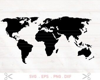 Download World Map Svg Etsy
