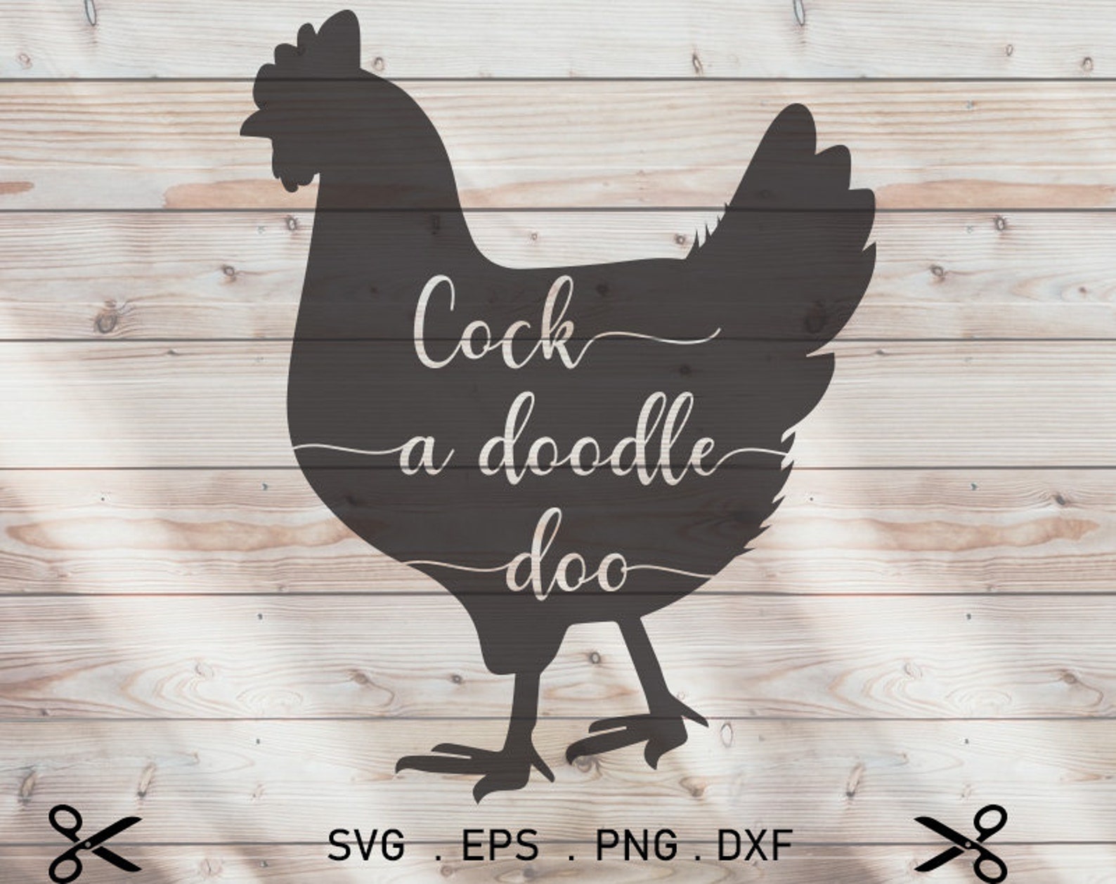 Rooster cock A Doodle Doo svg Chicken Silhouette Farm kitchen | Etsy