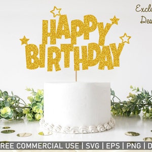 Download 30th Birthday Cake Topper Svg Dxf Png Svg Cutting File Etsy