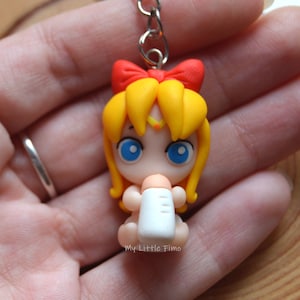 Sailor Moon Keychain - Sailor Jupiter - Sailor Venus - Sailor Mercury - Baby Sailor Moon charm - Sailor Moon figurine