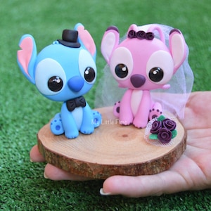 Disney Lilo & Stitch Glitter Paper Cake Topper Hanppy decorazioni per torte  di compleanno per Kild Birthday Baby Shower forniture per decorazioni per