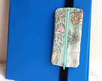 Fabric pencil case – Fabric case – School suplies – Elastic rubber case – Zipper pencil case – Pencil holder – Fabric storage