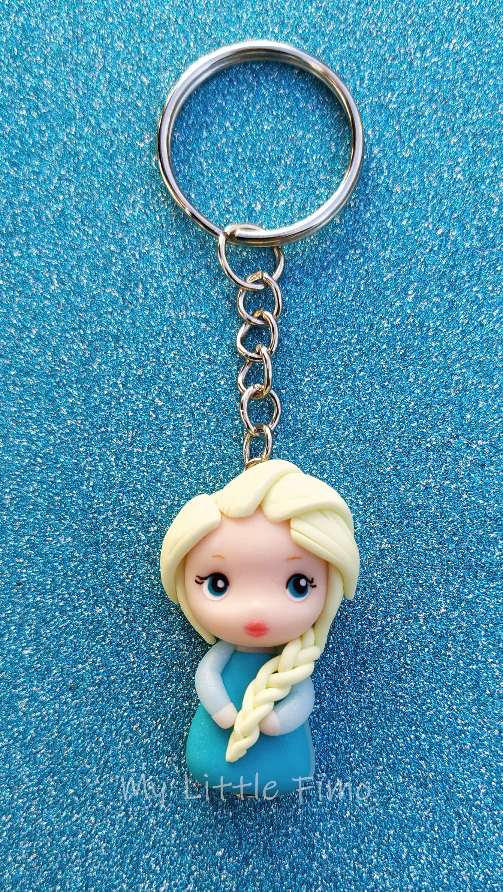 Elsanna Keychains Princess Necklace - Princess Keychain - Polymer Clay Princess - Elsa ...