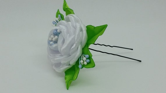 Bride Hair Ornament Hairpins U Shape Hairpins With Satin Etsy