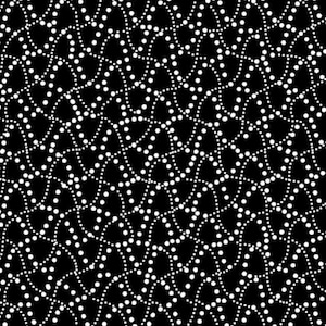 Night & Day: Dot Waves Black / White Fabric (per metre)