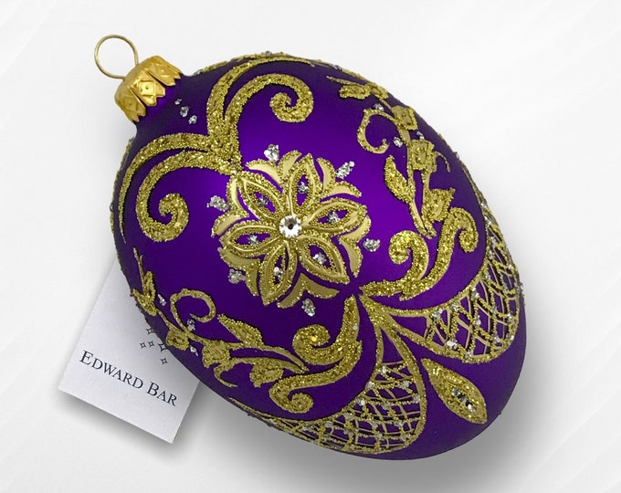 Easter egg, Christmas bauble, hand-blown glass ornament, Christmas decorations