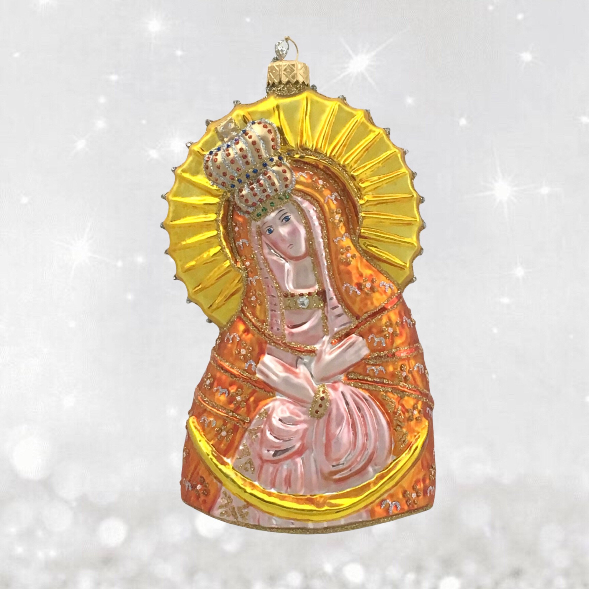 Our Lady of Ostra Brama, religious Christmas tree ornament, religious