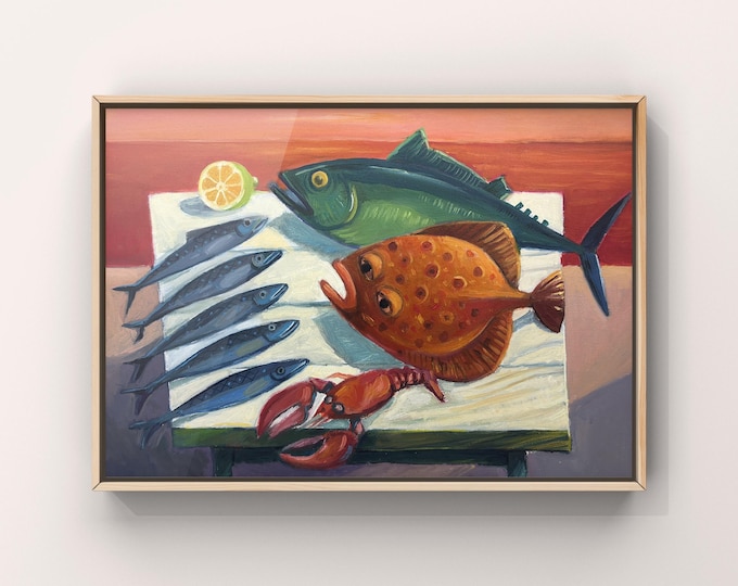 Still Life | Seafood | Original oil painting 30x40cm