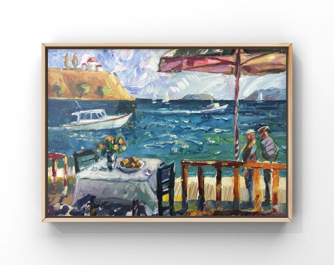 Greek Landscape | Landscape oil painting on canvas |